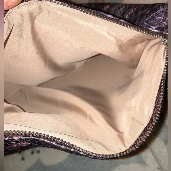Nine West Purple Snakeskin Shoulder Bag Great Condition - Picture 6 of 8